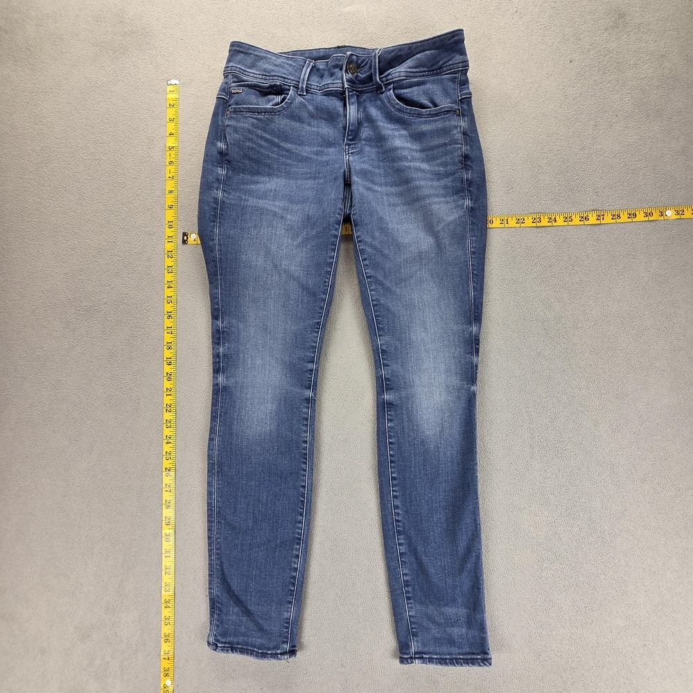 G-Star Jeans Womens 30x30 Blue Lynn Mid Skinny Stretch Medium Wash Denim
